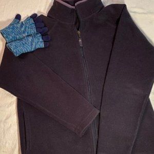 GAP Navy Blue Fleece Zip Up - Size M